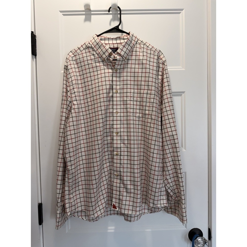 UNTUCKit Shirt Mens Large Plaid‎ Button Down Wrinkle Free Cotton Casual Preppy